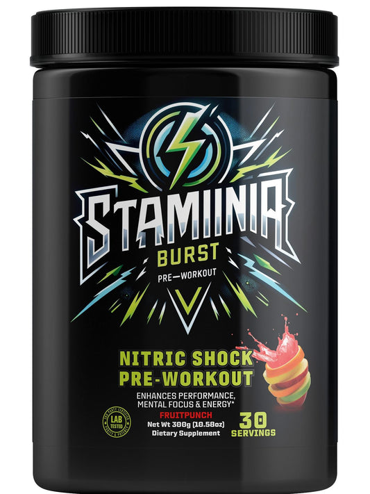 Nitric Shock Pre-Workout Powder Focus and Energy - Boosts Energy, Focus, and Performance for Enhanced Pre-Workout Routine - Supplement, Healthcare